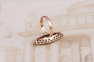 Antique Rose Cut Diamond Navette Cluster Ring, Ottoman, c.1890