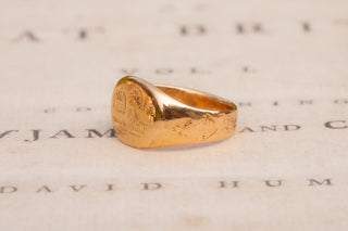 WWI British Military Souvenir Gold Ring, Battle of Rafah, 1917