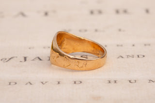 WWI British Military Souvenir Gold Ring, Battle of Rafah, 1917