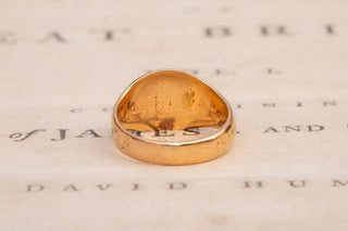 WWI British Military Souvenir Gold Ring, Battle of Rafah, 1917