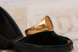 WWI British Military Souvenir Gold Ring, Battle of Rafah, 1917