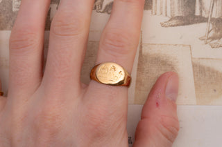WWI British Military Souvenir Gold Ring, Battle of Rafah, 1917