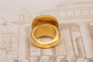 Ancient Javanese Gold Elephant Ring, 7th–12th Century