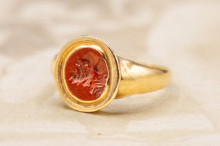 Ancient Roman Jasper Gryllus Ring