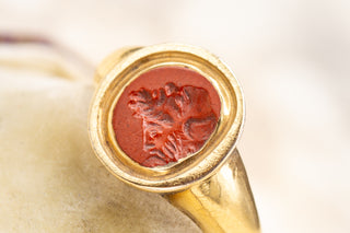 Ancient Roman Jasper Gryllus Ring