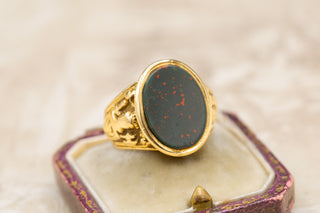 Victorian Bloodstone Signet Ring