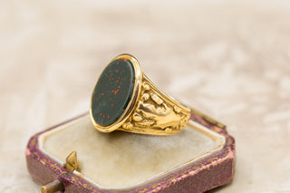 Victorian Bloodstone Signet Ring