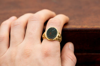 Victorian Bloodstone Signet Ring