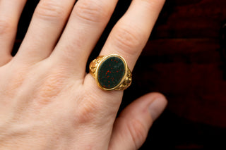 Victorian Bloodstone Signet Ring