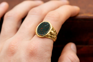 Victorian Bloodstone Signet Ring