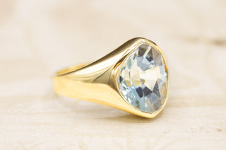 Modernist Aquamarine Ring