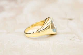 Modernist Aquamarine Ring