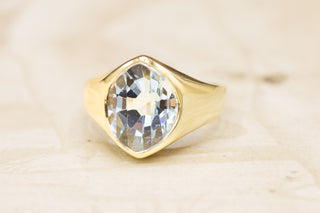 Modernist Aquamarine Ring