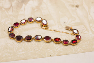 Georgian Gold Garnet Bracelet