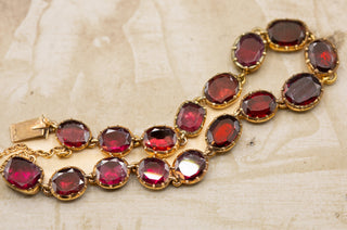 Georgian Gold Garnet Bracelet