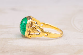 Antique 5ct Colombian Emerald Ring