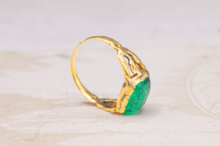 Antique 5ct Colombian Emerald Ring