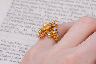 Antique Siam Gold Garuda Ring