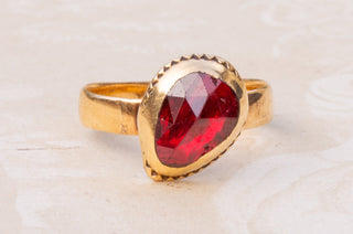 18th Century Perpignan Garnet Ring