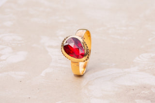 18th Century Perpignan Garnet Ring