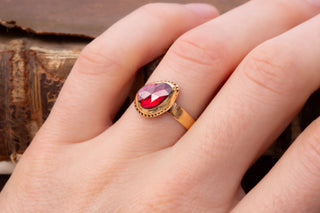 18th Century Perpignan Garnet Ring