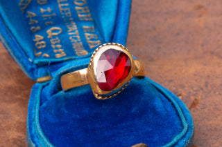 18th Century Perpignan Garnet Ring