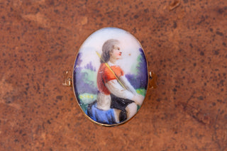 18th Century Shepherd Portrait Ring