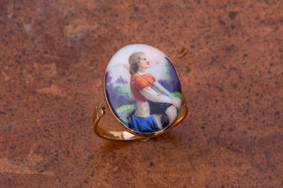 18th Century Shepherd Portrait Ring