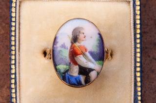 18th Century Shepherd Portrait Ring