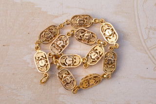 Egyptian Gold Scarab Bracelet