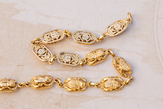 Egyptian Gold Scarab Bracelet