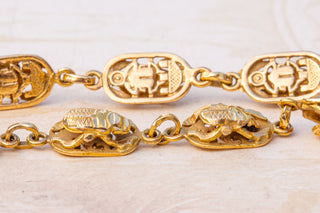Egyptian Gold Scarab Bracelet