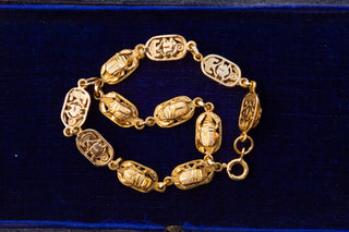 Egyptian Gold Scarab Bracelet