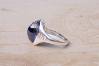 Art Deco White Gold Sapphire Ring