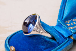 Art Deco White Gold Sapphire Ring