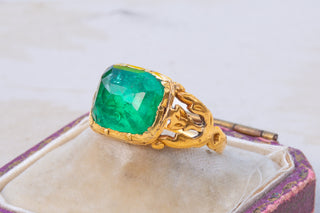 Antique 5ct Colombian Emerald Ring