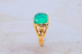 Antique 5ct Colombian Emerald Ring