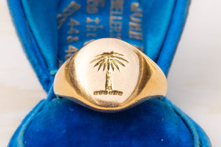 Antique Palm Tree Signet Ring