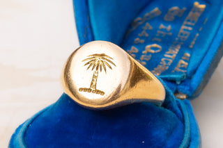 Antique Palm Tree Signet Ring