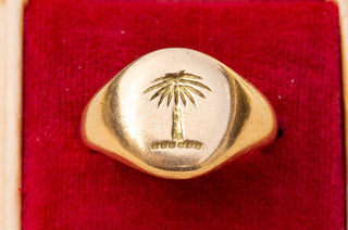 Antique Palm Tree Signet Ring