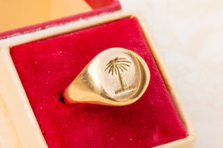 Antique Palm Tree Signet Ring