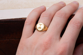 Antique Palm Tree Signet Ring