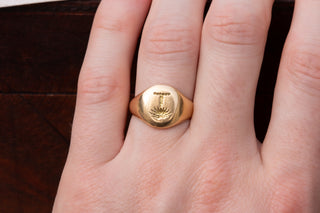 Antique Palm Tree Signet Ring