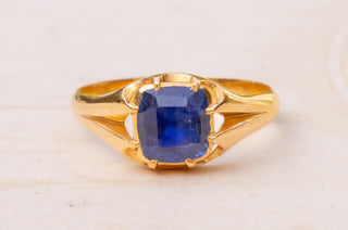 Victorian Sapphire Solitaire Ring