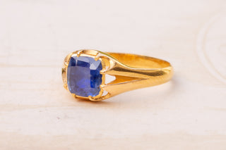 Victorian Sapphire Solitaire Ring