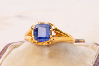 Victorian Sapphire Solitaire Ring