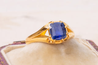 Victorian Sapphire Solitaire Ring