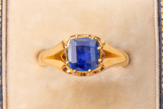 Victorian Sapphire Solitaire Ring