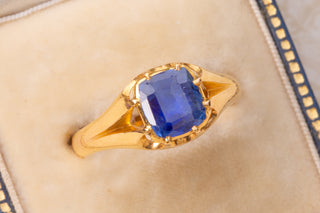 Victorian Sapphire Solitaire Ring