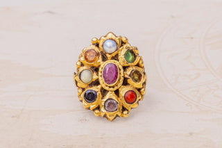 Antique Indian Navaratna Ring